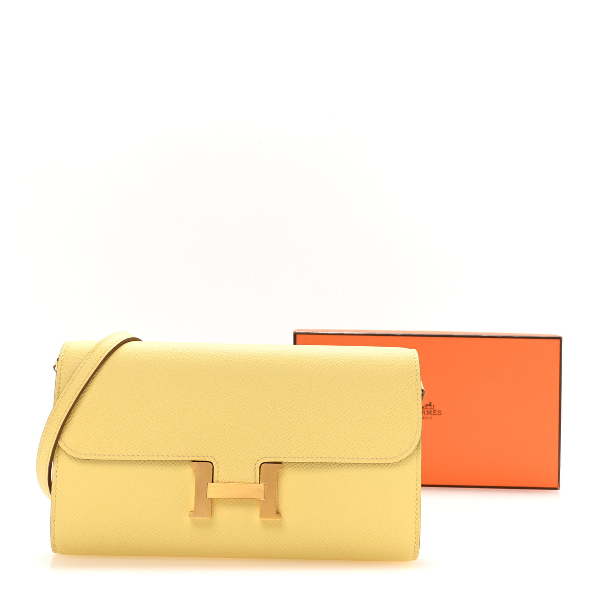 Hermes Epsom Constance Long Wallet To Go Wallet Jaune Poussin 11 of 11