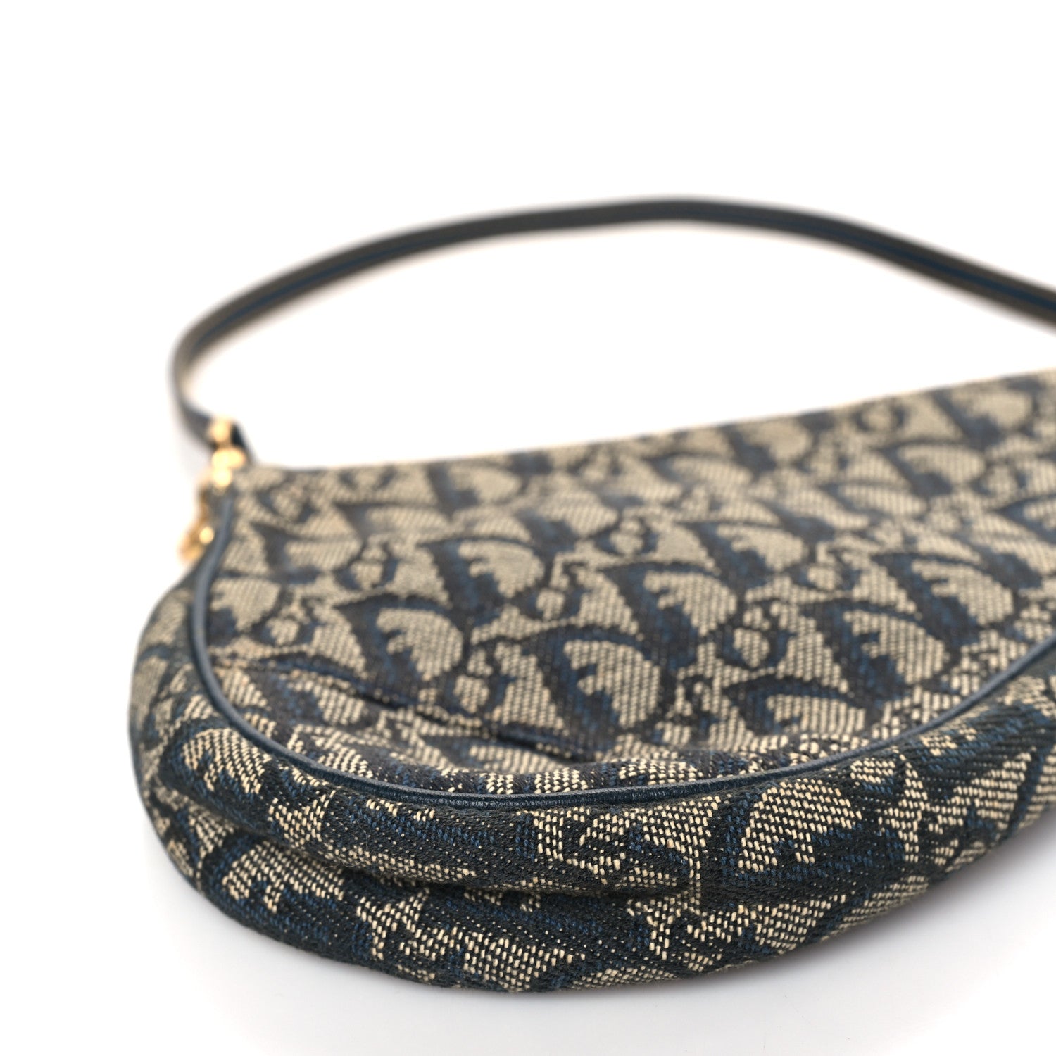 Christian Dior Monogram Mini Saddle Pochette Navy 8 of 11