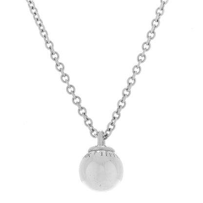 Tiffany Sterling Silver 8mm HardWear Ball Pendant Necklace 4 of 9