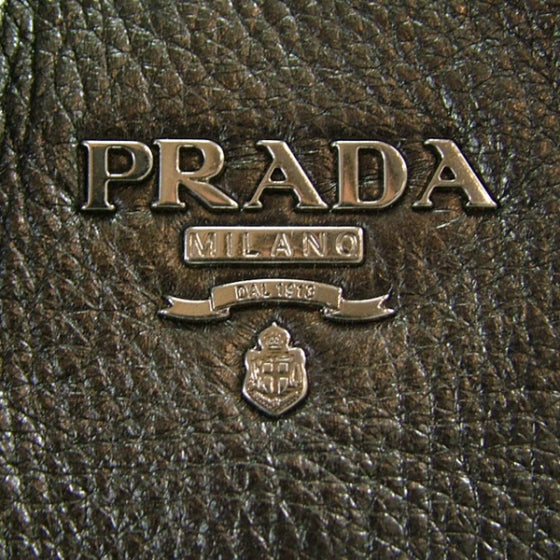 Prada Cervo Shine Metallic Vitadino Tote Grey 8 of 10