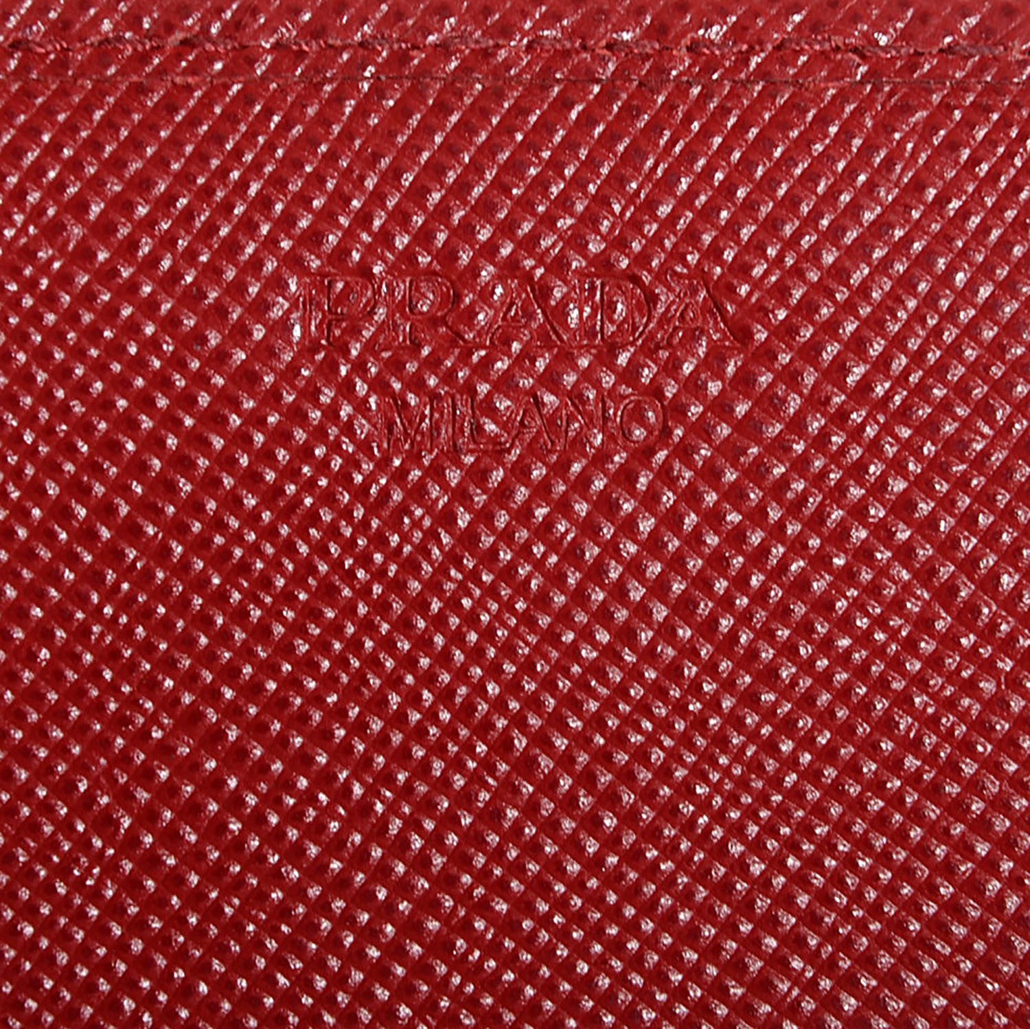 Prada Saffiano Metal Continental Flap Wallet Fuoco 6 of 10