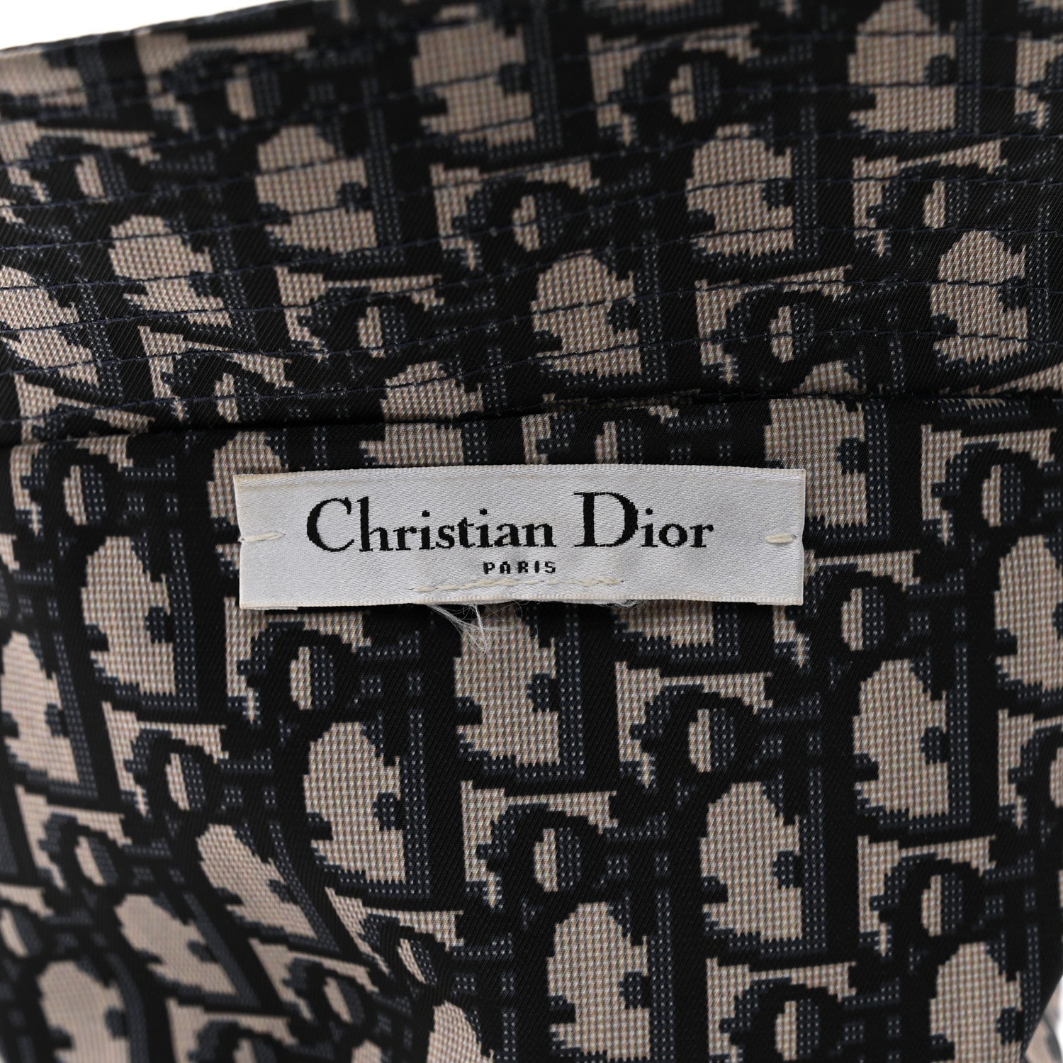 Christian Dior Polyester Cotton Oblique Teddy-D Brim Bucket Hat Blue 13 of 15