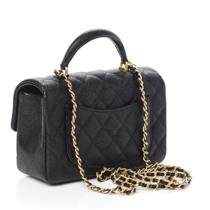 Chanel Caviar Quilted Mini Top Handle Rectangular Flap Black 3 of 10
