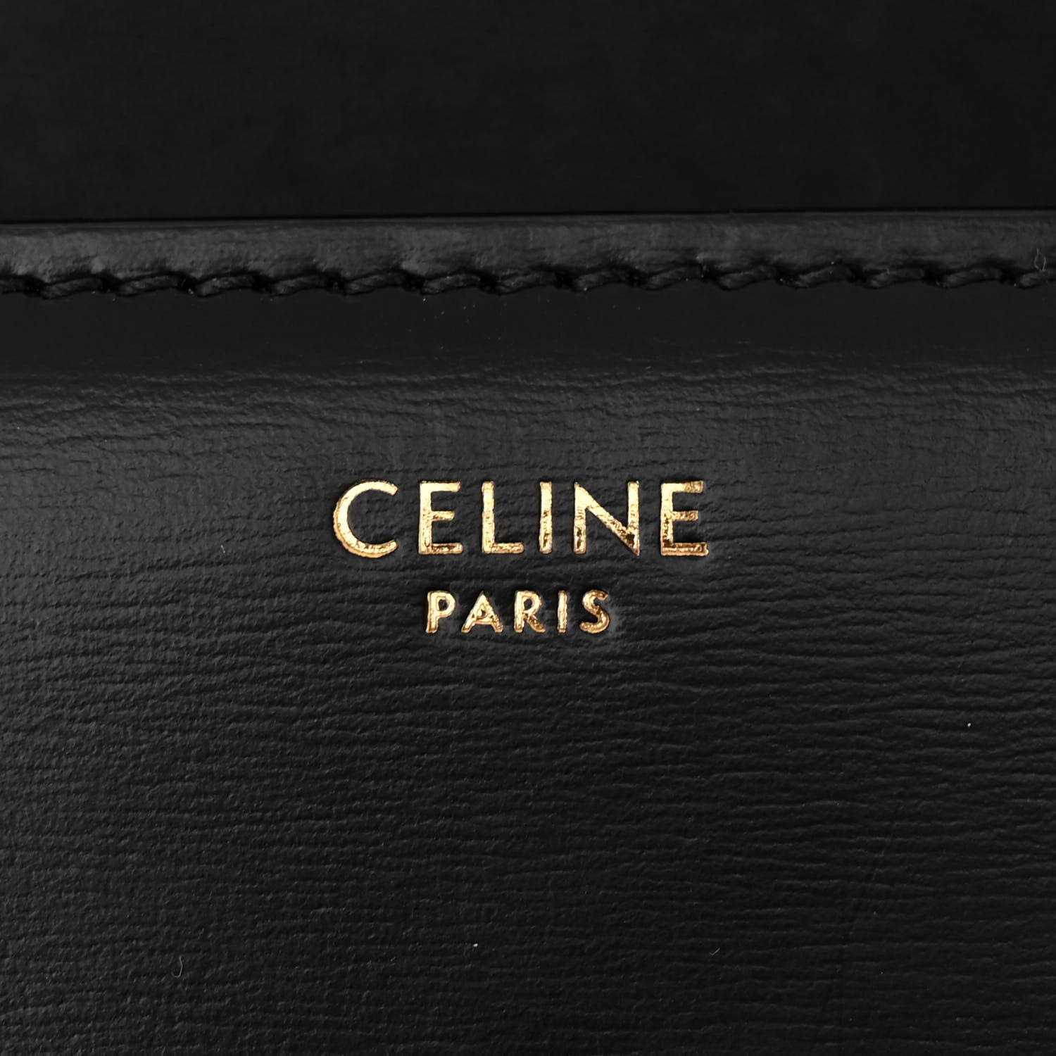 Celine Shiny Calfskin Medium Triomphe Black 6 of 12