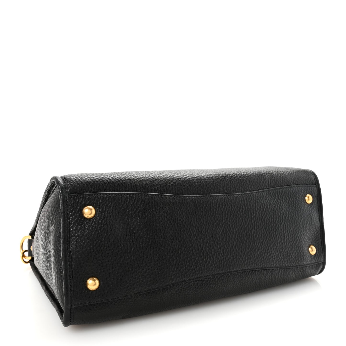 Vitello Daino Shopping Satchel Black
