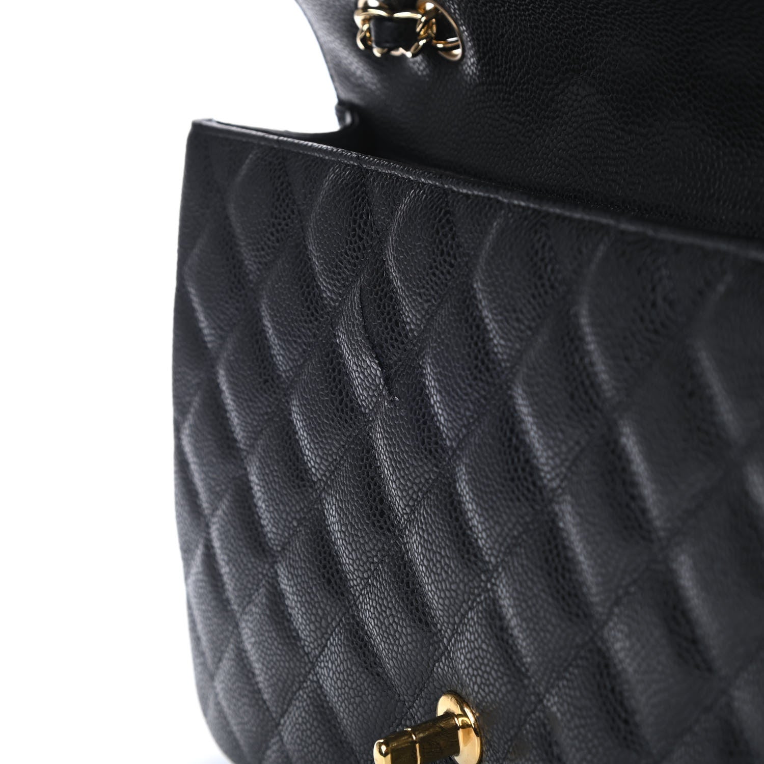Chanel Caviar Quilted Jumbo Single Flap Black 12 of 13