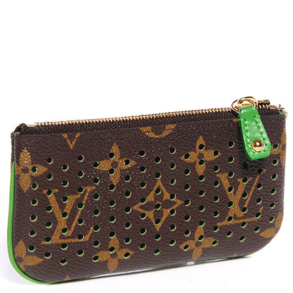 Louis Vuitton Monogram Perforated Key Pouch Green 3 of 8