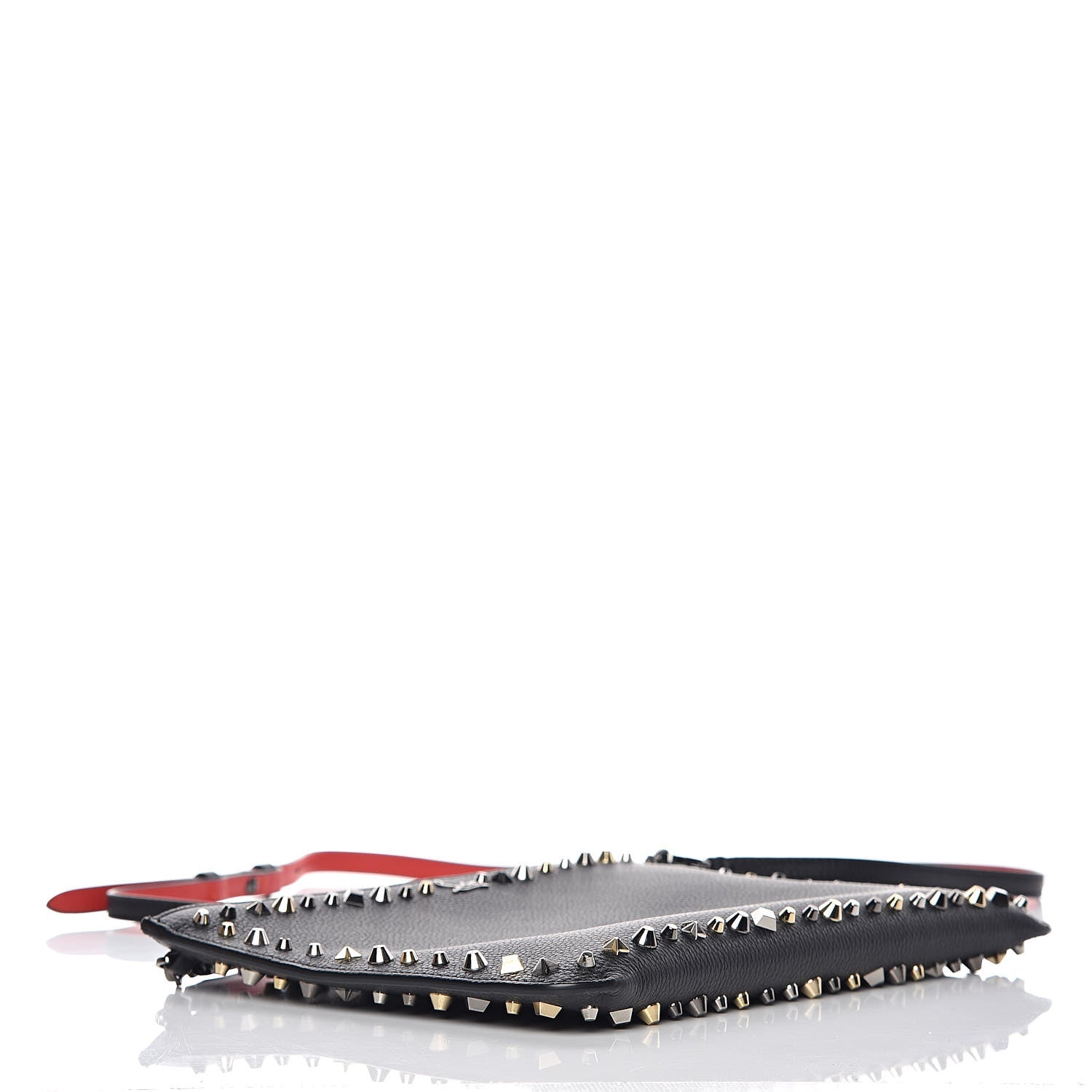 Christian Louboutin Calfskin Empire Trashmix Spike Loubiclutch Clutch Black 4 of 11