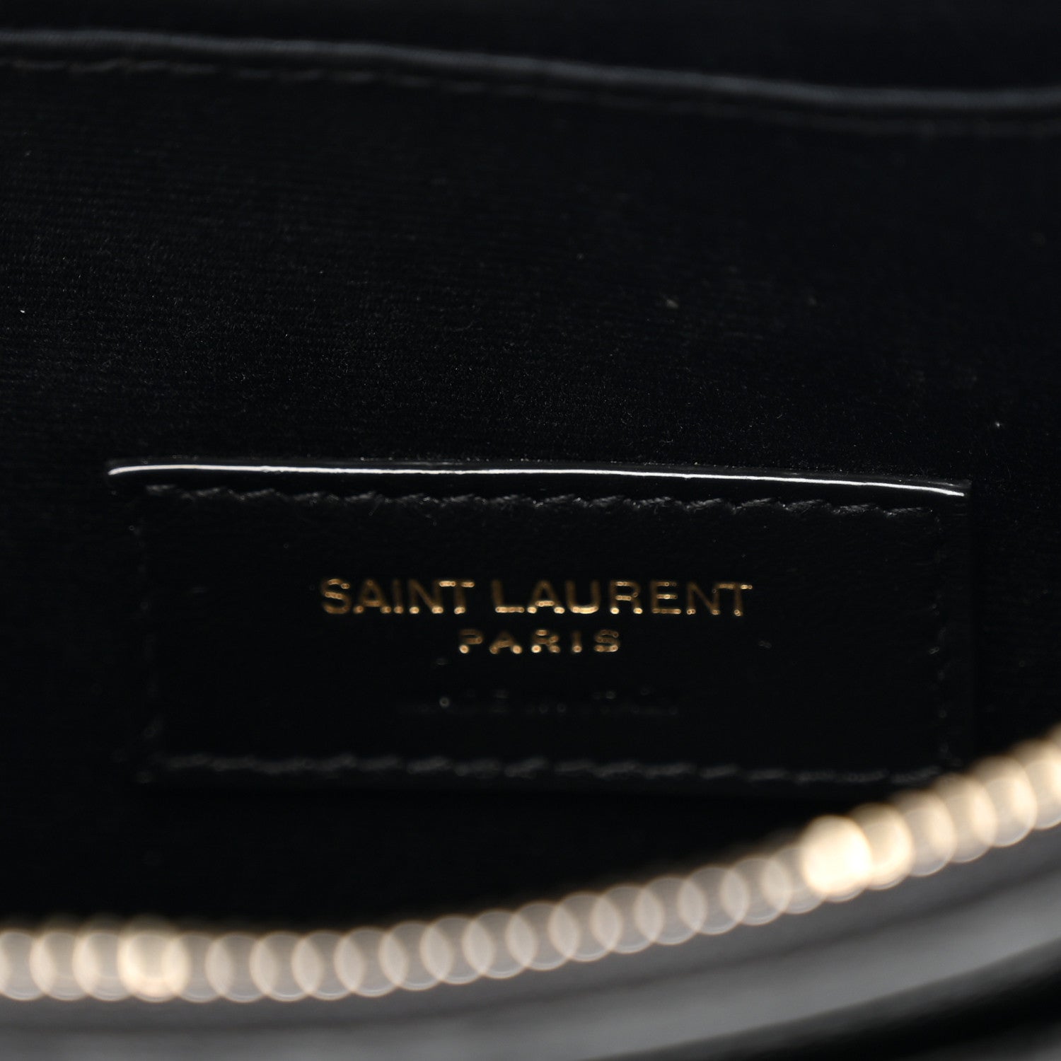Saint Laurent Grain De Poudre Chevron Monogram Large Bill Pouch Black 6 of 8