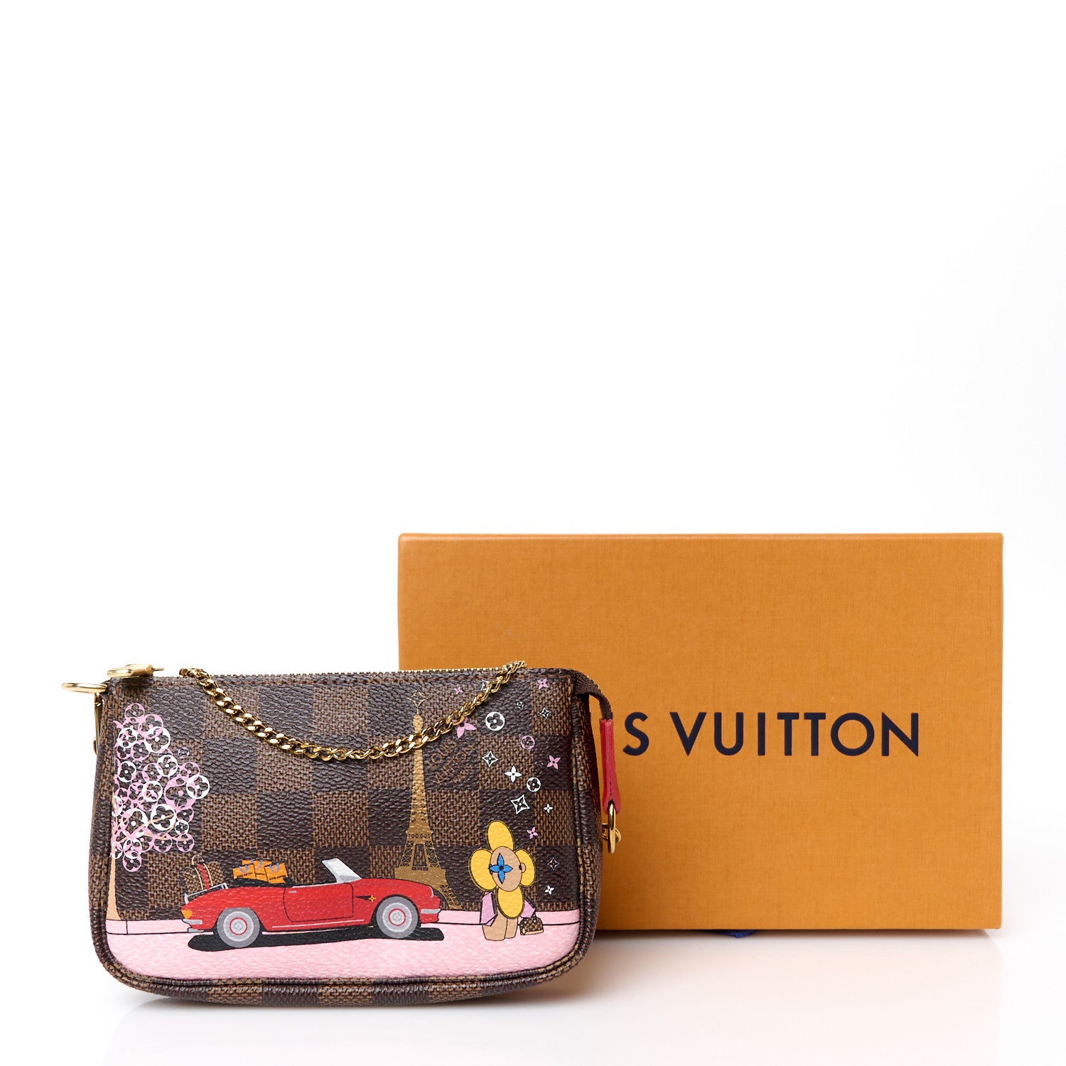 Louis Vuitton Damier Ebene 2019 Christmas Animation Mini Pochette