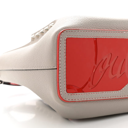 Christian Louboutin Calfskin Spiked Mini Cabarock Shopper Tote Grey 8 of 10