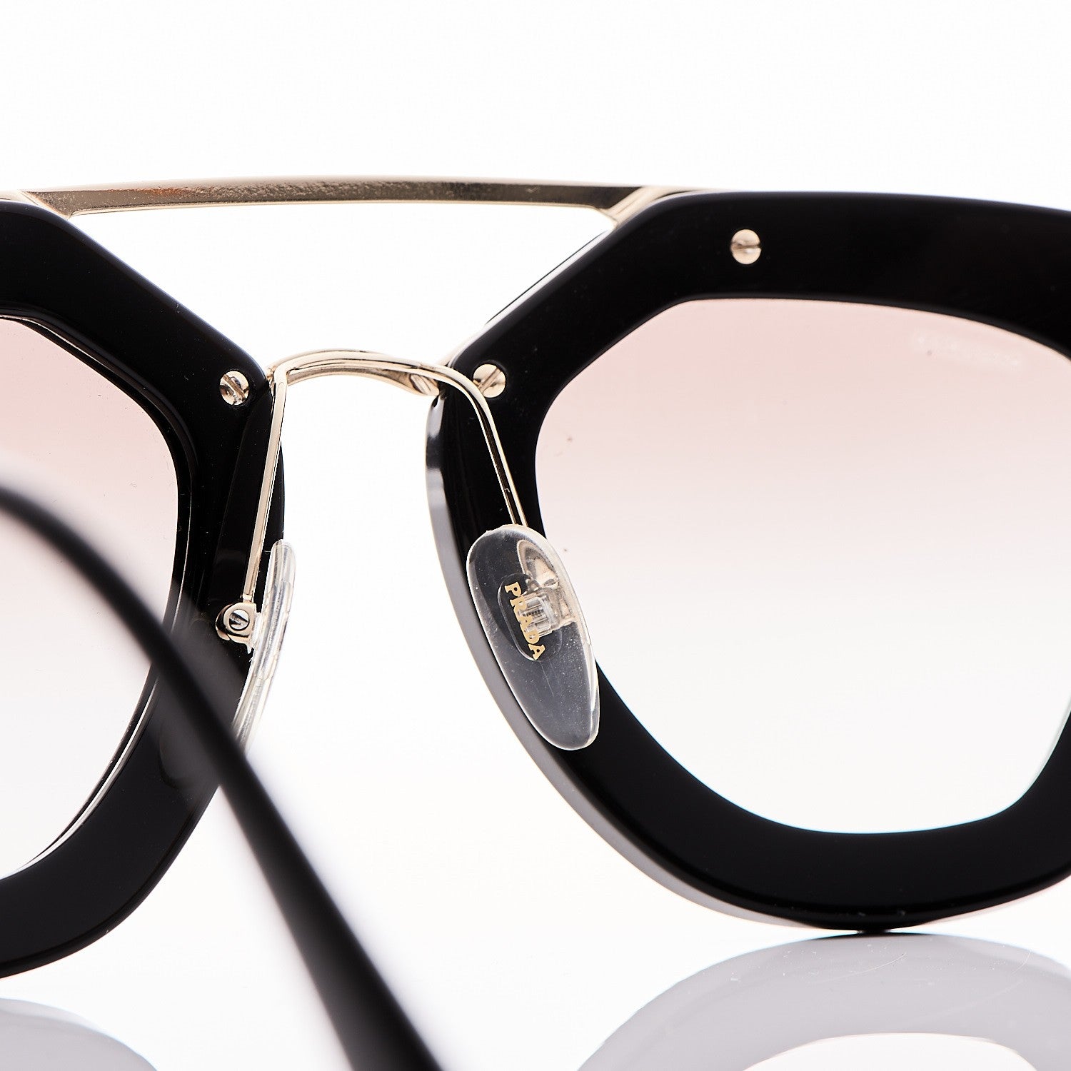 Prada Acetate Cinema Sunglasses SPR 09Q Black 12 of 16