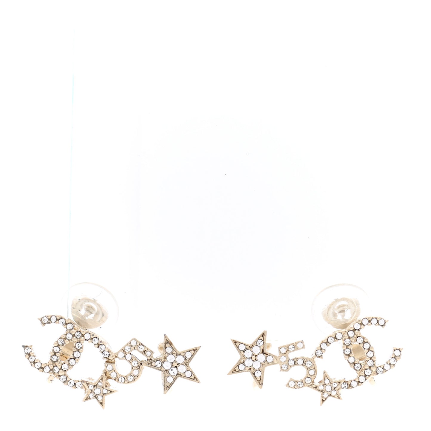 Crystal Star 5 CC Clip On Earrings