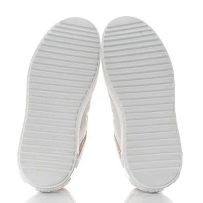 Louis Vuitton Monogram Embossed Calfskin Damier Azur Time Out Sneakers 35 Rose Clair Pink 5 of 8