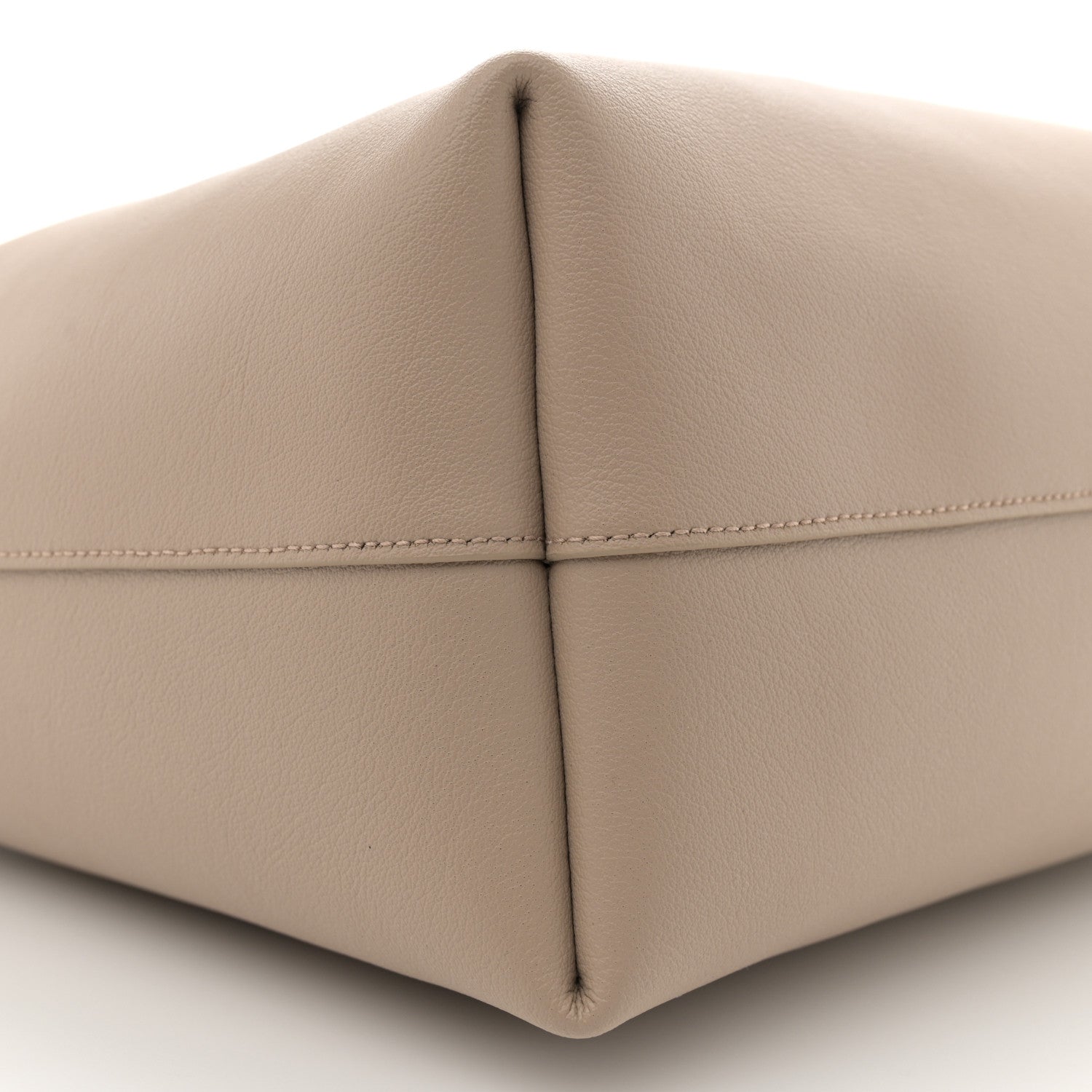 Saint Laurent Calfskin Large Shopping Tote Dark Beige 9 of 10