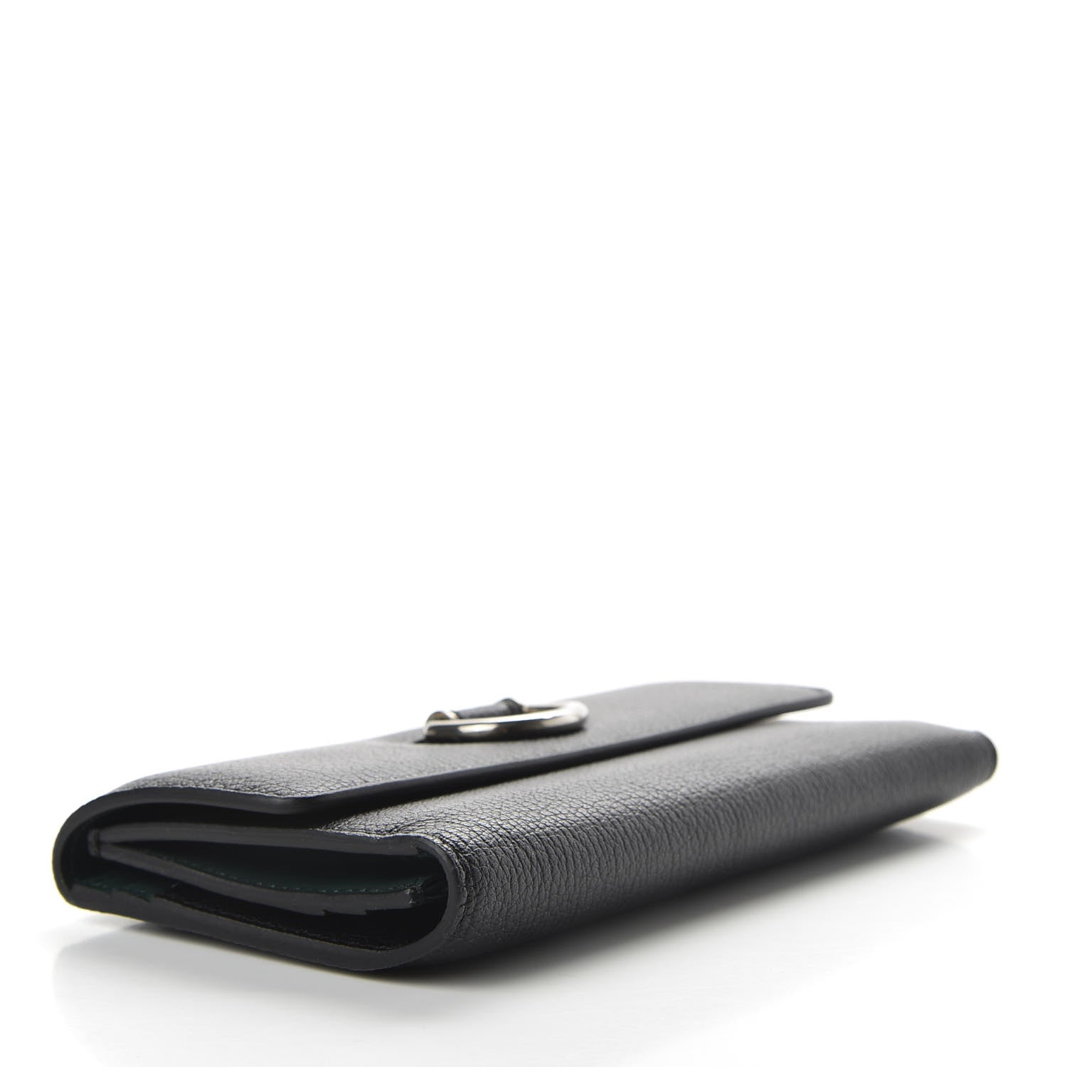 Burberry Goatskin D-Ring Continental Wallet Black 4 of 7