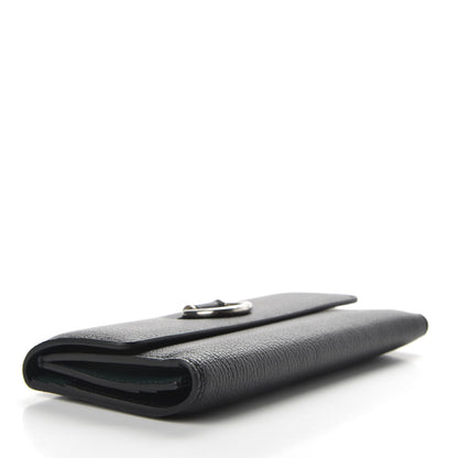 Burberry Goatskin D-Ring Continental Wallet Black 4 of 7