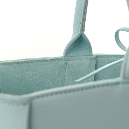 Bottega Veneta Grained Calfskin Maxi Intrecciato Small Arco Tote Pale Blue 11 of 12