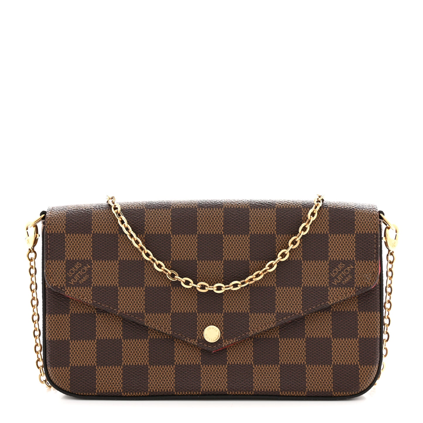 Damier Ebene Pochette Felicie Chain Wallet