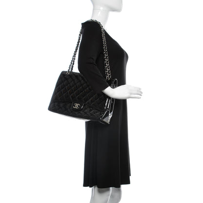 Chanel Patent Quilted Maxi Single Flap Black 2 of 17