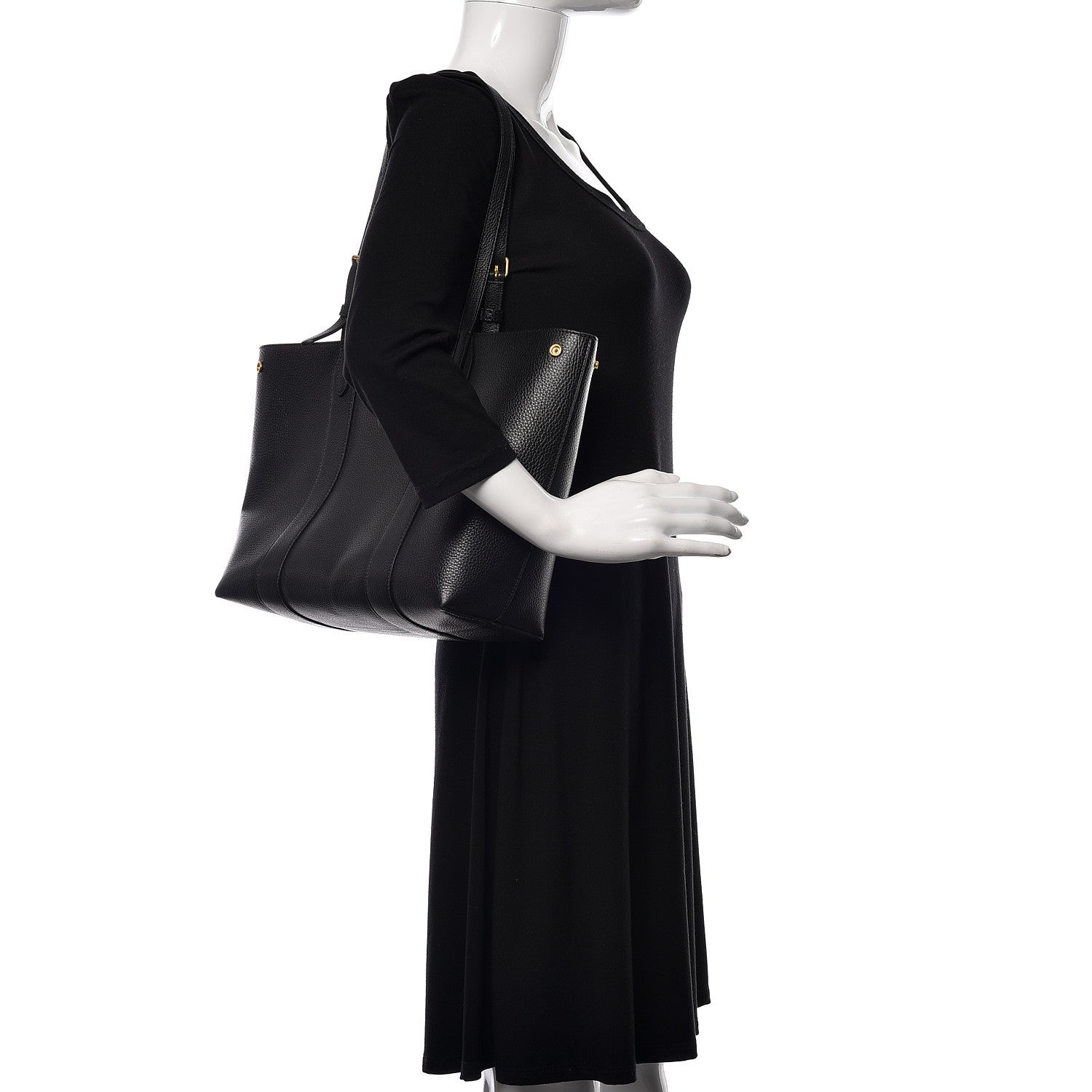 Mulberry Small Classic Grain Bayswater Tote Black 2 of 12