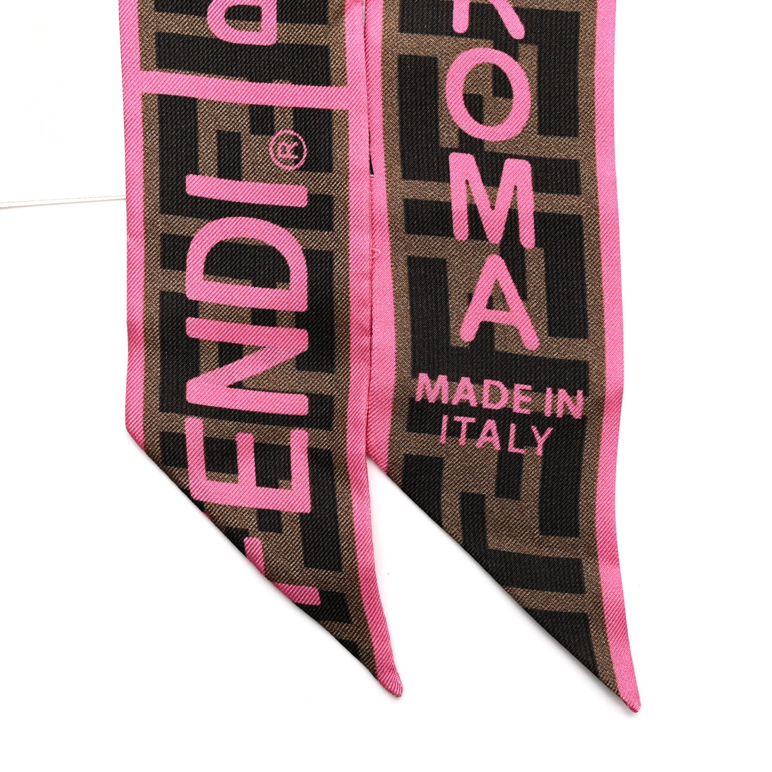 Fendi Silk Wrappy Bandeau Pink Tobacco 2 of 4