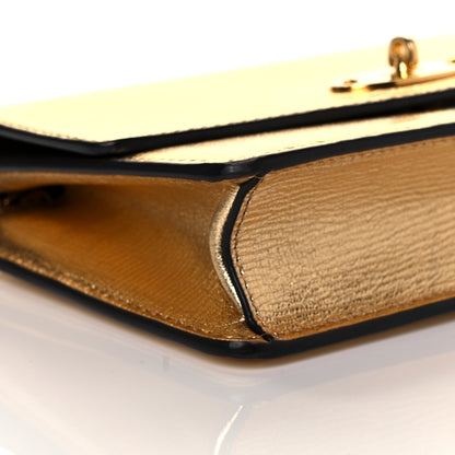 Mulberry Metallic Classic Grain Calfskin Small Darley Gold 6 of 9