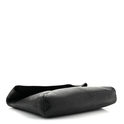 Saint Laurent Grained Lambskin Cassandre Envelope Pouch Black 4 of 7
