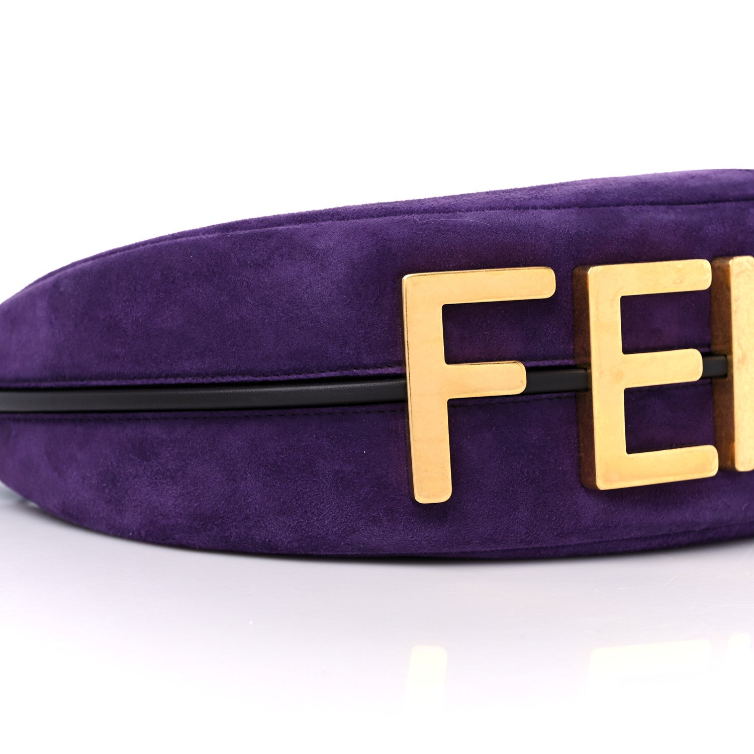 Fendi Vitello Seta Goatskin Suede Rainbow Inlay Small Fendigraphy