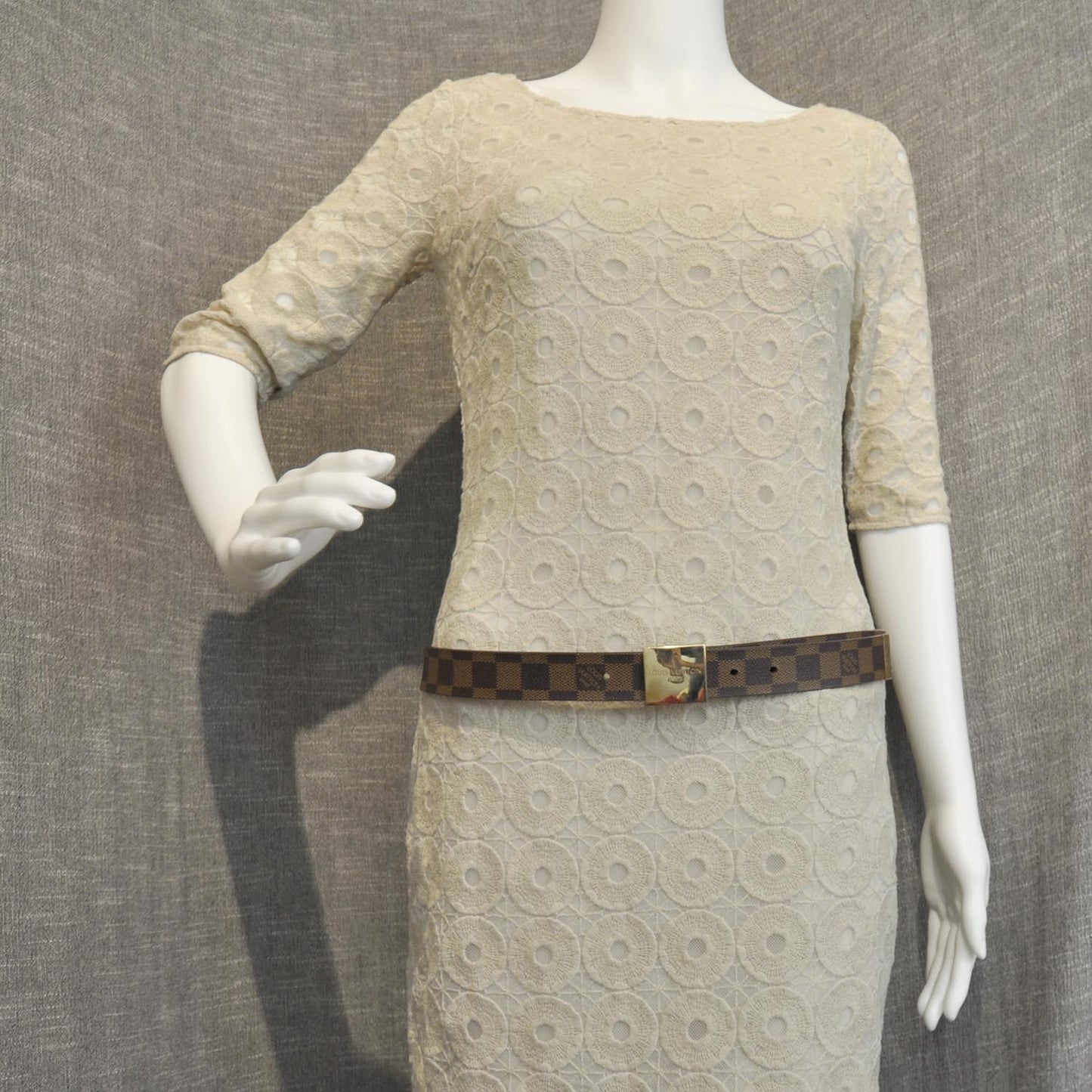 Damier Ebene LV Paris Belt Gold