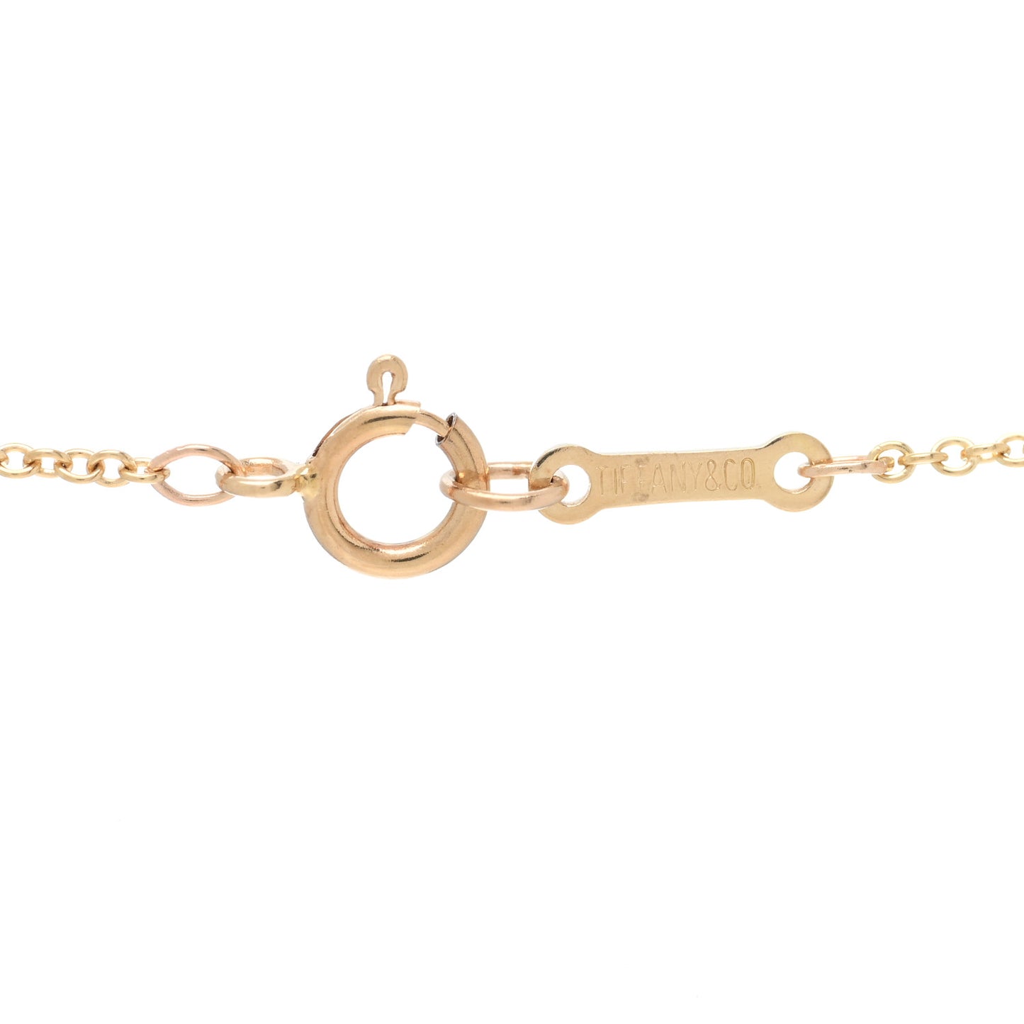 18K Yellow Gold 11mm Elsa Peretti Bean Pendant Necklace