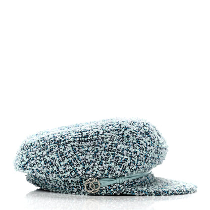 Chanel Metallic Tweed Lambskin CC Cap M Black Blue Multicolor 5 of 9