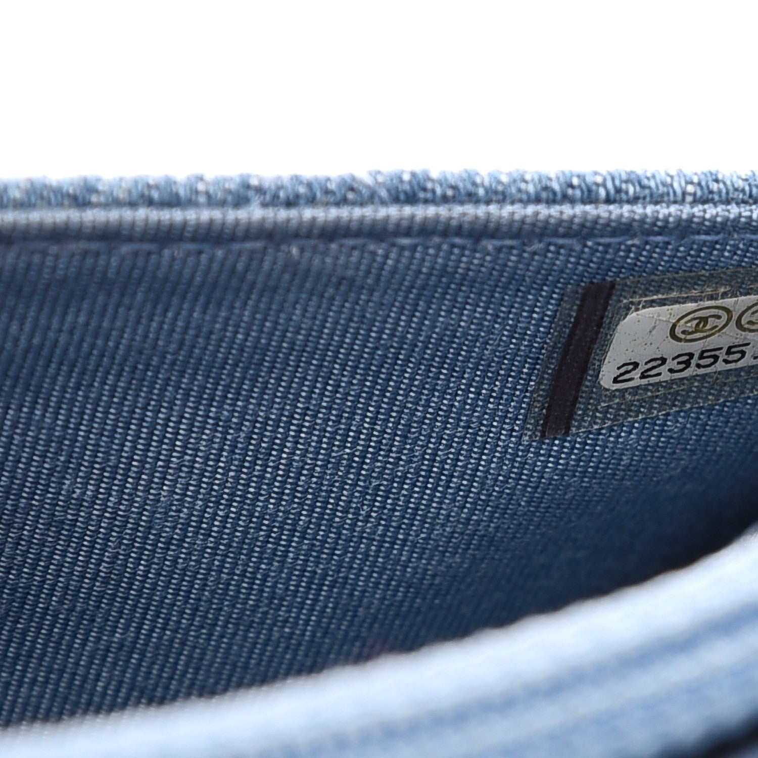 Chanel Denim Quilted Reissue Wallet On Chain WOC Blue 8 of 10