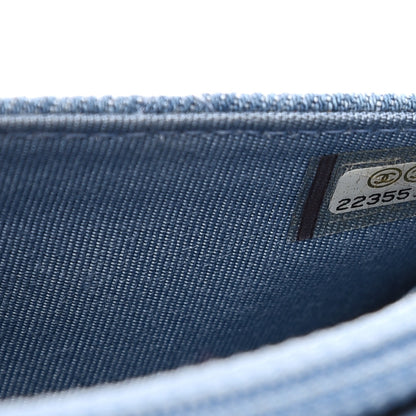 Chanel Denim Quilted Reissue Wallet On Chain WOC Blue 8 of 10