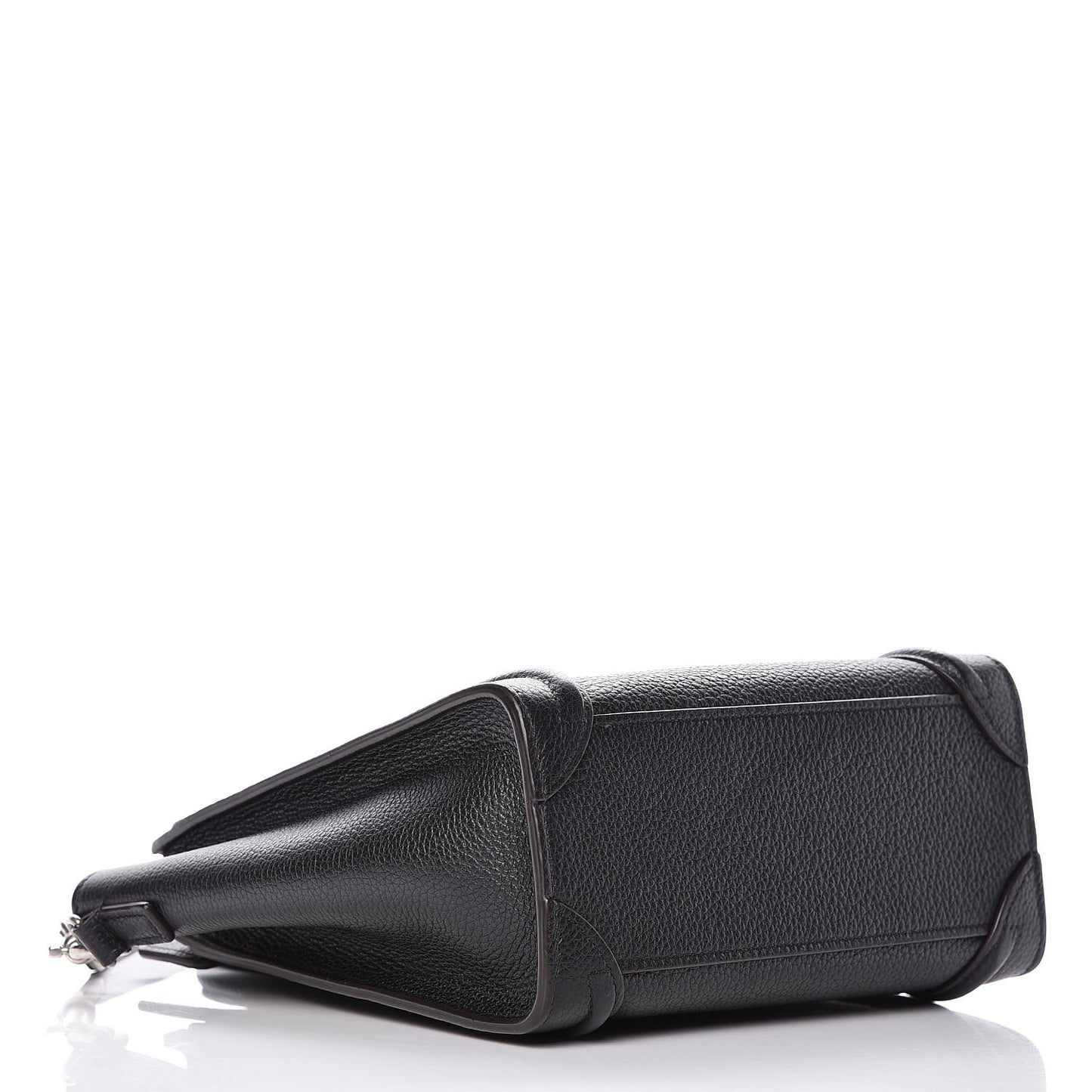 Drummed Calfskin Nano Luggage Black