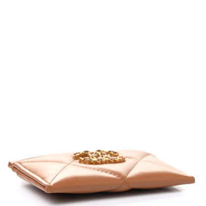 Chanel Lambskin Quilted Chanel 19 Card Holder Brown 4 of 9