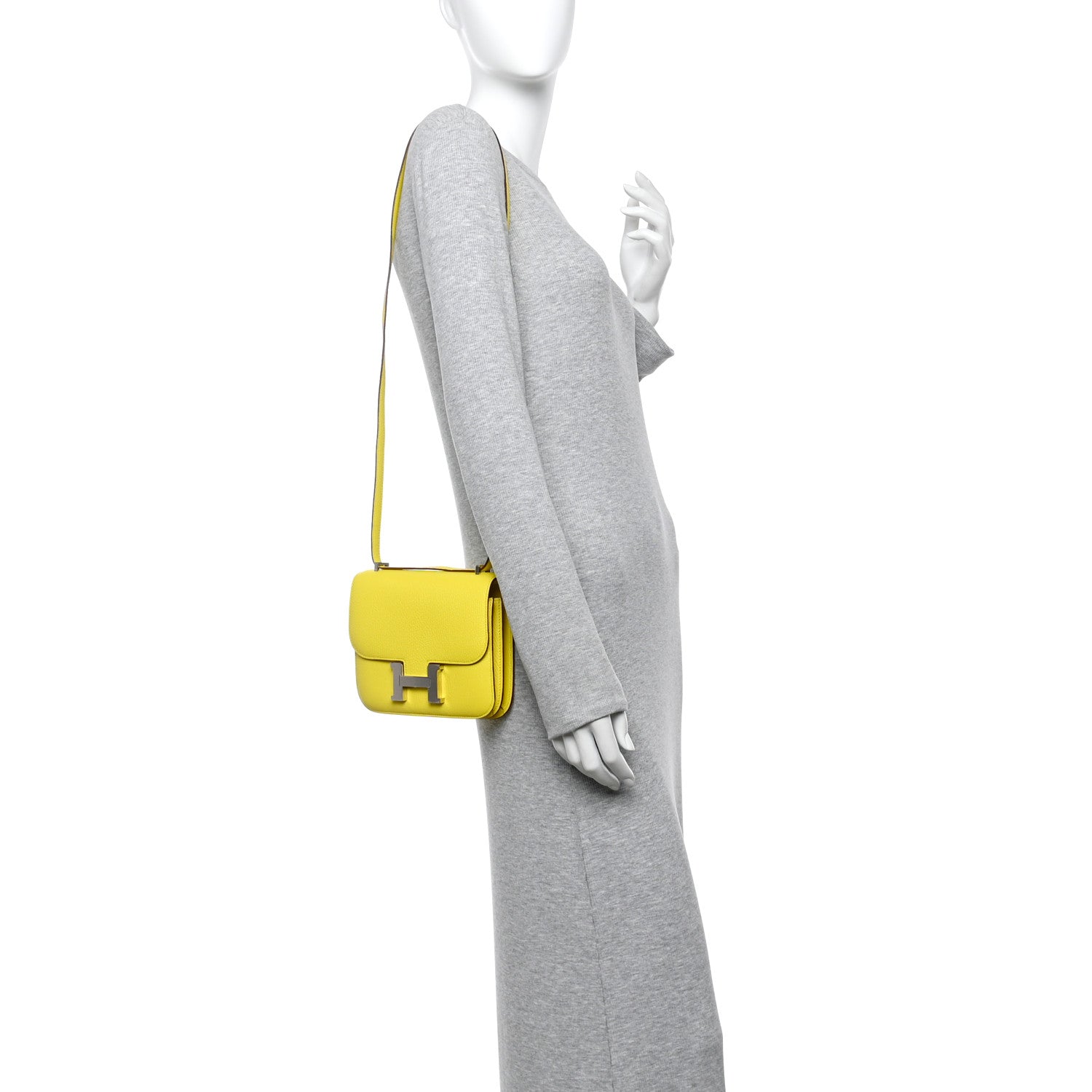 Hermes Chevre Mysore Constance 18 Jaune Citron 2 of 11