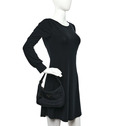 Prada Tessuto Nylon Mini Re-Edition 2000 Bag Black 2 of 8