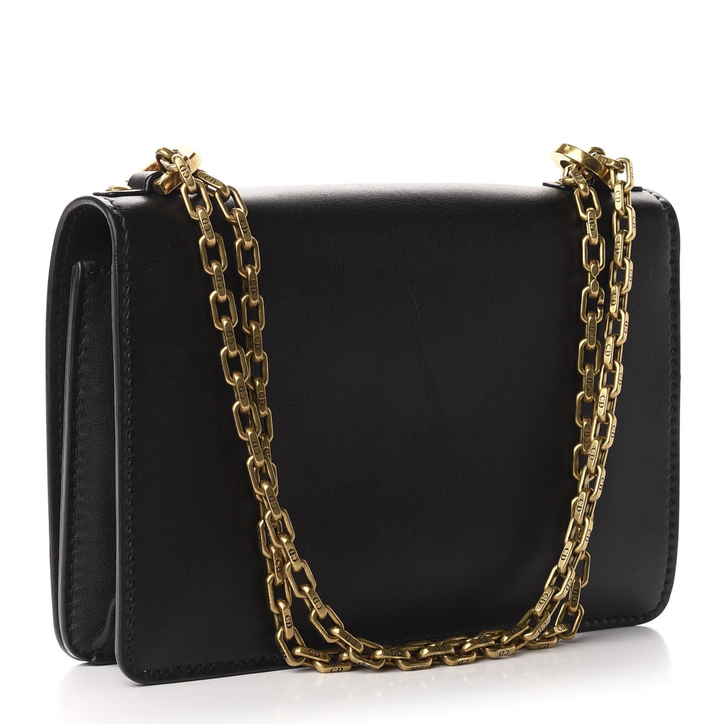 Calfskin J'Adior Chain Flap Bag Black