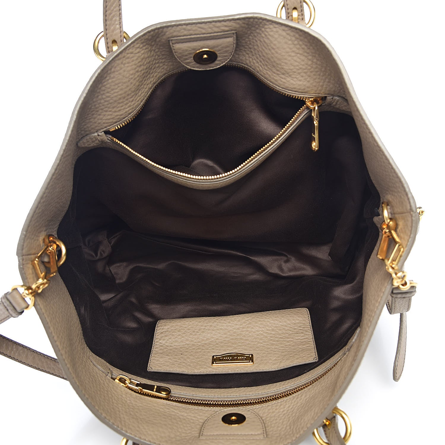Miu Miu Vitello Daino Tote Argilla 5 of 10