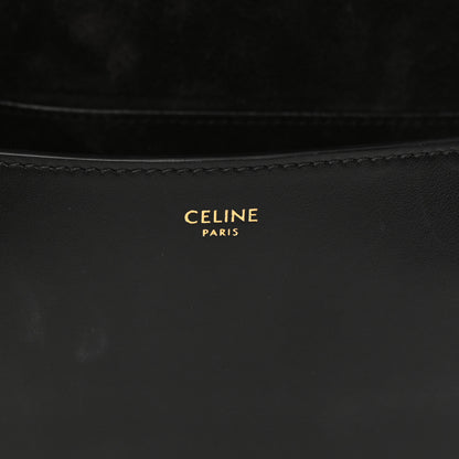 Celine Smooth Calfskin Cuir Triomphe Folco Crossbody Bag Black 6 of 17