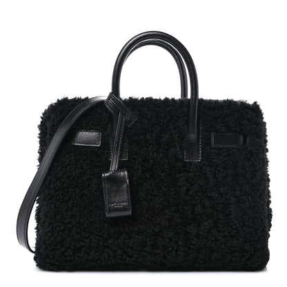 Saint Laurent Shearling Nano Sac De Jour Black 1 of 8