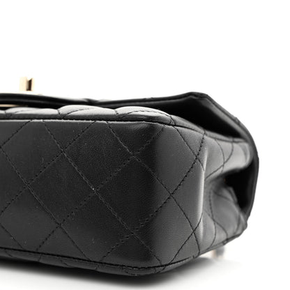 Chanel Lambskin Quilted Mini Rectangular Flap Black 11 of 12