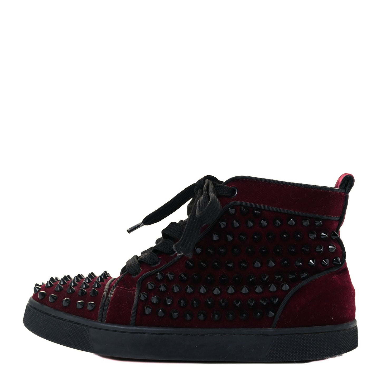 Velvet Spikes Sneakers 35.5 Dark Red