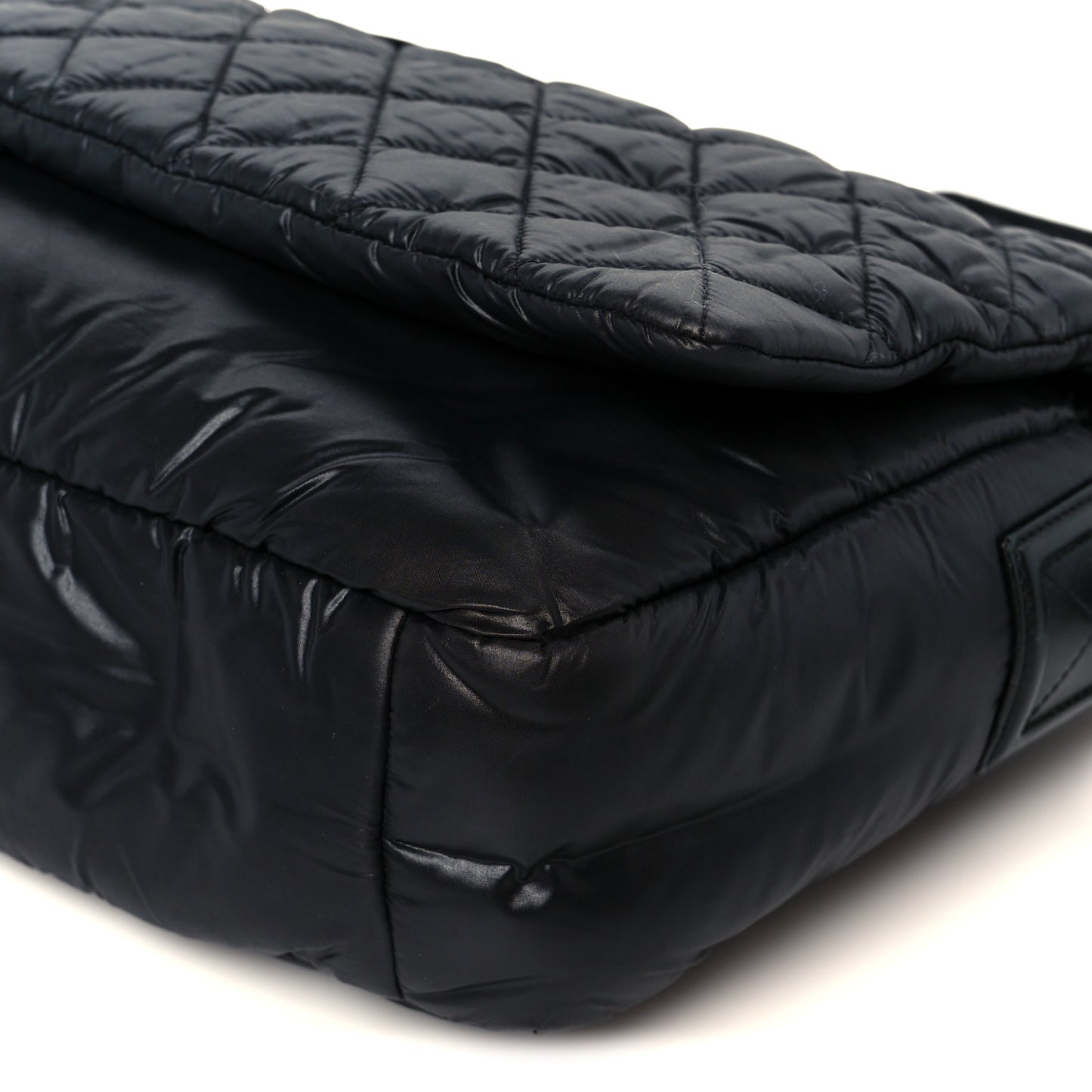 Nylon Coco Cocoon Messenger Bag Black