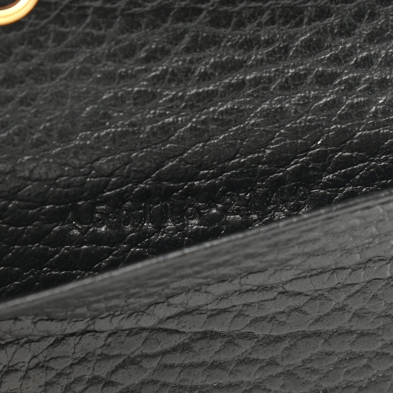 Gucci Pebbled Calfskin GG Marmont 6 Key Holder Black 8 of 9