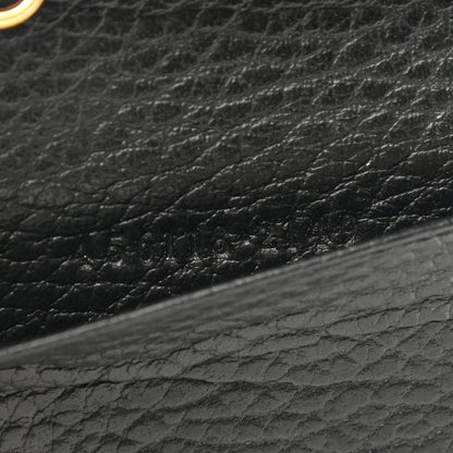 Gucci Pebbled Calfskin GG Marmont 6 Key Holder Black 8 of 9