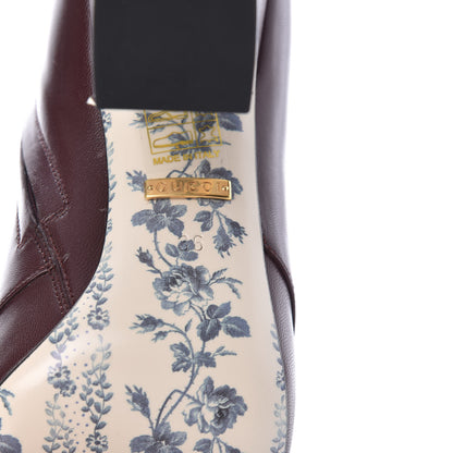 Gucci Malaga Kid GG Victoire 95mm Ankle Boots 36 Vintage Bordeaux 7 of 9