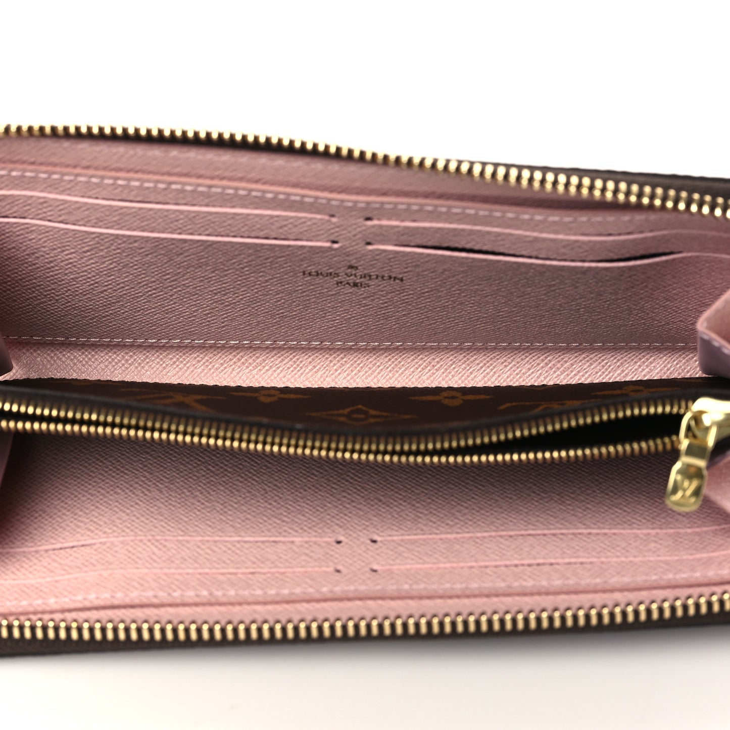 Monogram Clemence Wallet Rose Ballerine