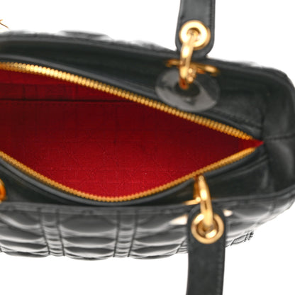 Christian Dior Lambskin Cannage Medium Lady Dior Black 5 of 10